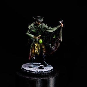 D&D Npc Vendor miniatures Dungeons and dragons sales man with cart mini Custom hand paint job 3D printed painted DnD miniature heroquest