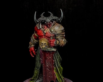Hell demon DnD miniature painted mini Glaberuzu Pit chain lord demon miniatures Heroquest pathfinder Tabletop RPG Age of Sigmar Hellscape