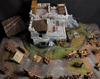 DnD Create customize and create your own DnD world Bandit stronghold Large map for Dungeons and Dragons Scatter terrain painted RPG campsite