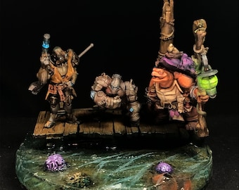 DND display diorama, End your campaign with a great souvenir DnD miniatures for display custom 3d printed scene hand painted diorama scene