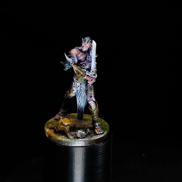 D&D Githyanki warrior Miniature, Gyth character Dungeons and dragons, custom Hand painted 3d printed miniature for Heroquest And DnD TTRPG