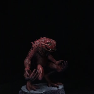 Red Slaad DnD miniature painted mini for Dungeons and Dragons hand painted models Heroquest pathfinder Tabletop RPG