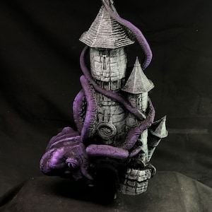 DnD Kraken Dice Tower Dungeons and Dragons Gift for him DnD Dice Gift for table top gaming lover dungeons and dragons miniature Fantasy