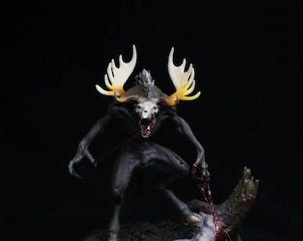 Wendigo DnD miniature painted mini for Dungeons and Dragons Heroquest pathfinder Demon 3d printed model painted