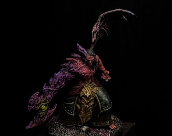 Hell demon DnD miniature painted mini Glaberuzu Pit chain lord demon miniatures Heroquest pathfinder Tabletop RPG Age of Sigmar Hellscape