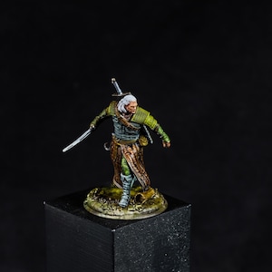 Miniatura de pícaro ladrón humano de D&D The Witcher para mazmorras y dragones, trabajo de pintura personalizado, miniatura de resina impresa en 3D para modelos Heroquest DnD Geralt