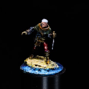 D&D Human Theif Rogue Miniatura, Mazmorras y dragones, Pintado a mano, trabajo de pintura personalizado, mini resina impresa en 3D para modelos Heroquest DnD