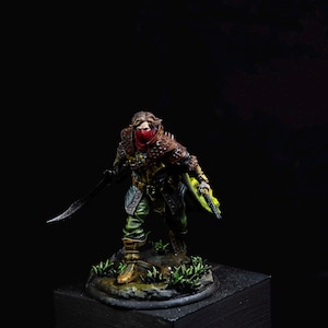 Miniatura de ladrón humano de D&D para mazmorras y dragones. Trabajo de pintura personalizado pintado a mano, miniatura de resina impresa en 3D para modelos Heroquest DnD