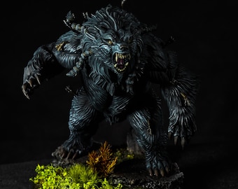 DnD Large Bear Druid Shapeshift Bear form miniature DnD mini for Dungeons and Dragons hand painted models Heroquest pathfinder Tabletop RPG