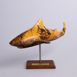 Shark Art/Deco/Sculpture - Supporting Marine Conservation - Hand-painted- Gift for him/her