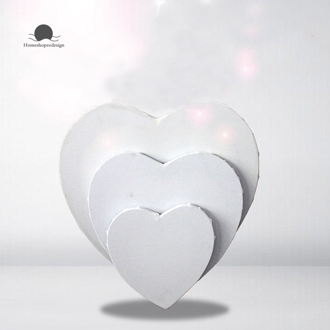 Heart Shaped Painting Canvas Panel Boardsartist Blank Etsy