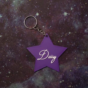Personalized Star Keychain