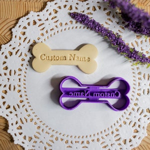 Custom Name Dog Bone Cookie Cutter