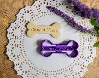 Custom Name Dog Bone Cookie Cutter