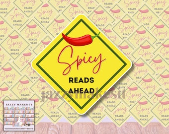 Spicy Reads Sticker| Kindle Sticker, Bookish Sticker, Waterproof Sticker, Vinyl Sticker, Bookish Kindle Decal, laptop Decal, Die Cut