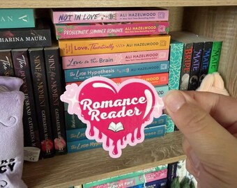 Romance Reader Sticker| Kindle Sticker, Bookish Sticker, Waterproof Sticker, Vinyl Sticker, Bookish Kindle Decal, laptop Decal, Romance Book