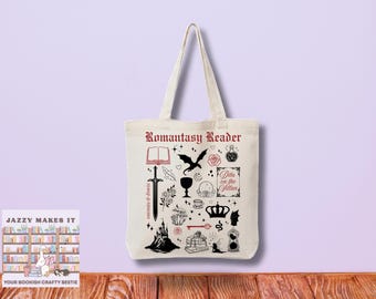 Romantasy Reader Tote Bag, bookish bag, book lovers tote bag, book bag, book lovers gift