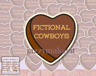 Fictional Cowboys Sticker | Kindle Sticker, Bookish Sticker, Waterproof Sticker, Vinyl Sticker, Bookish Kindle Decal, laptop Decal, Romance
