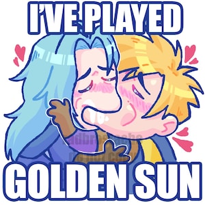 VORBESTELLUNG - "I've Played Golden Sun" 3 in Vinyl Sticker - Isaac, Alex."