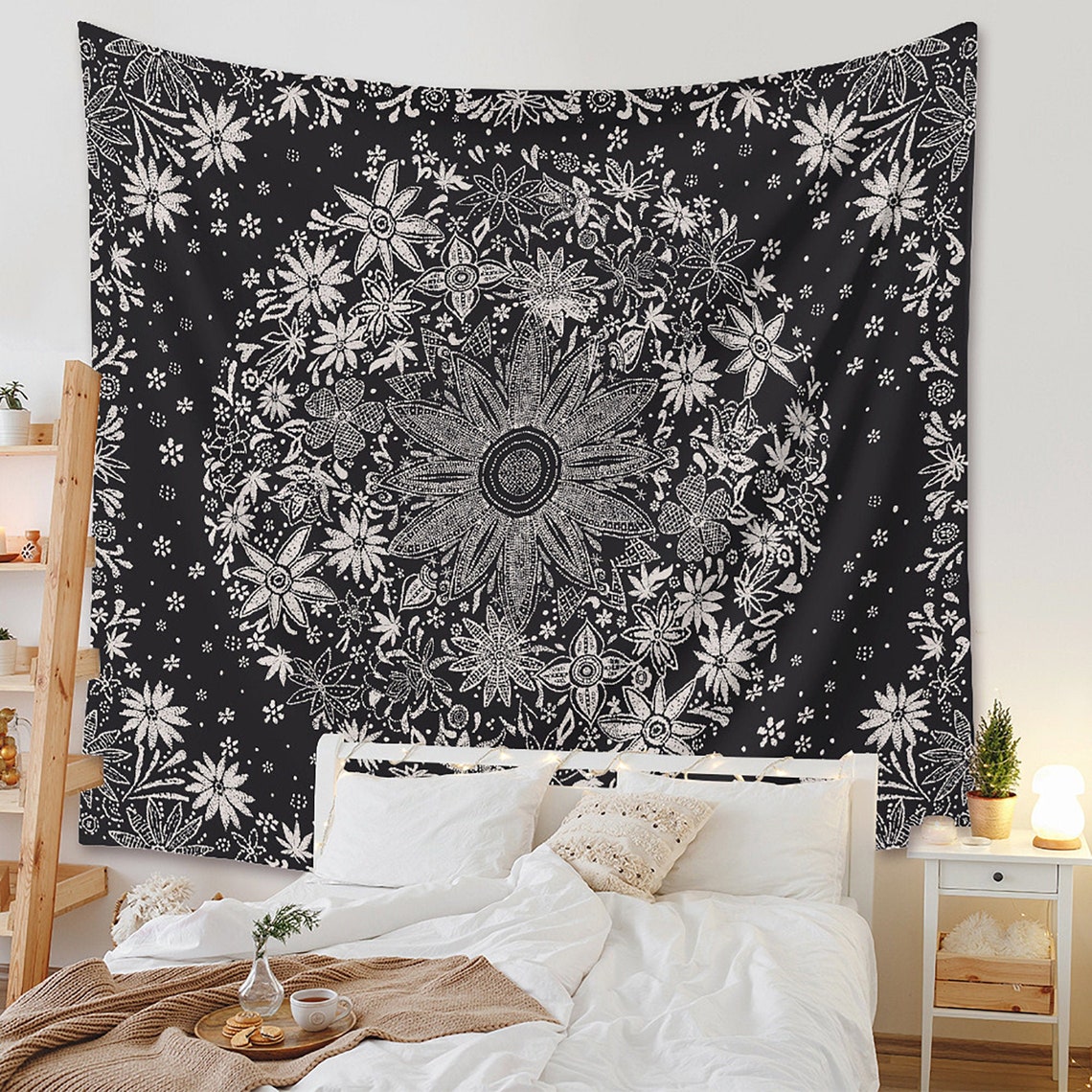 Floral Tapestry Tapestry Wall Hanging Tapestry Aesthetic Etsy
