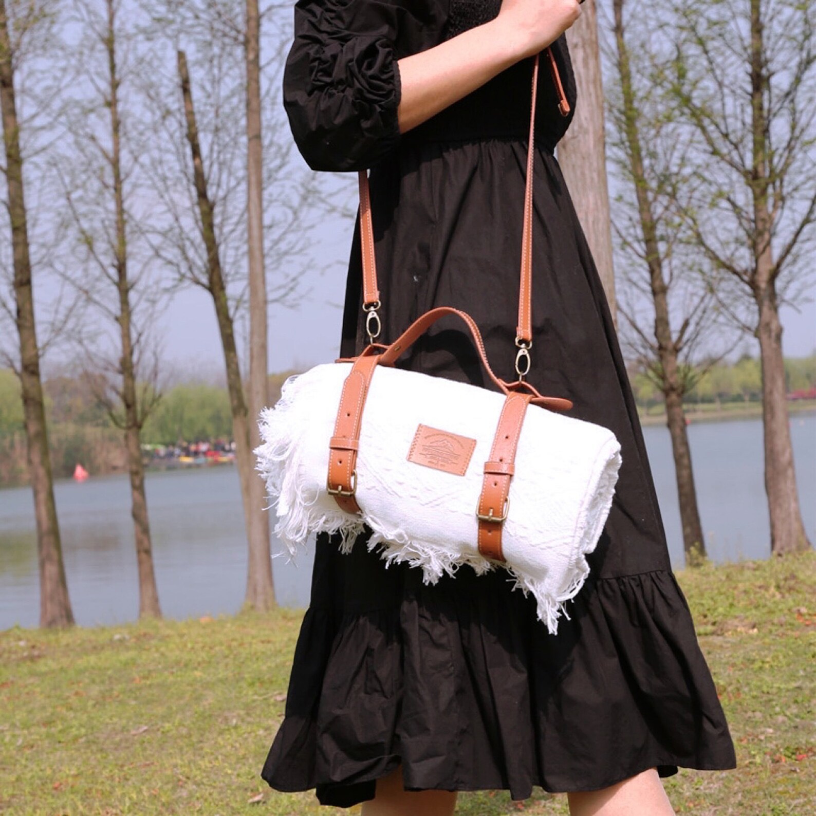 White Boho Picnic Blanket Large Picnic Mat Waterproof Picnic Etsy