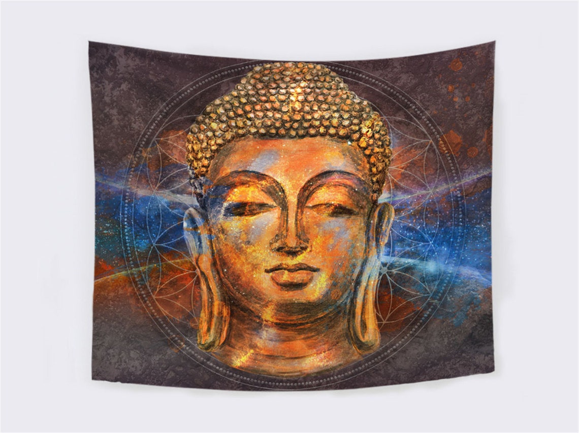 Buddhist Tapestry Religion Tapestry Wall Hanging Wall Etsy