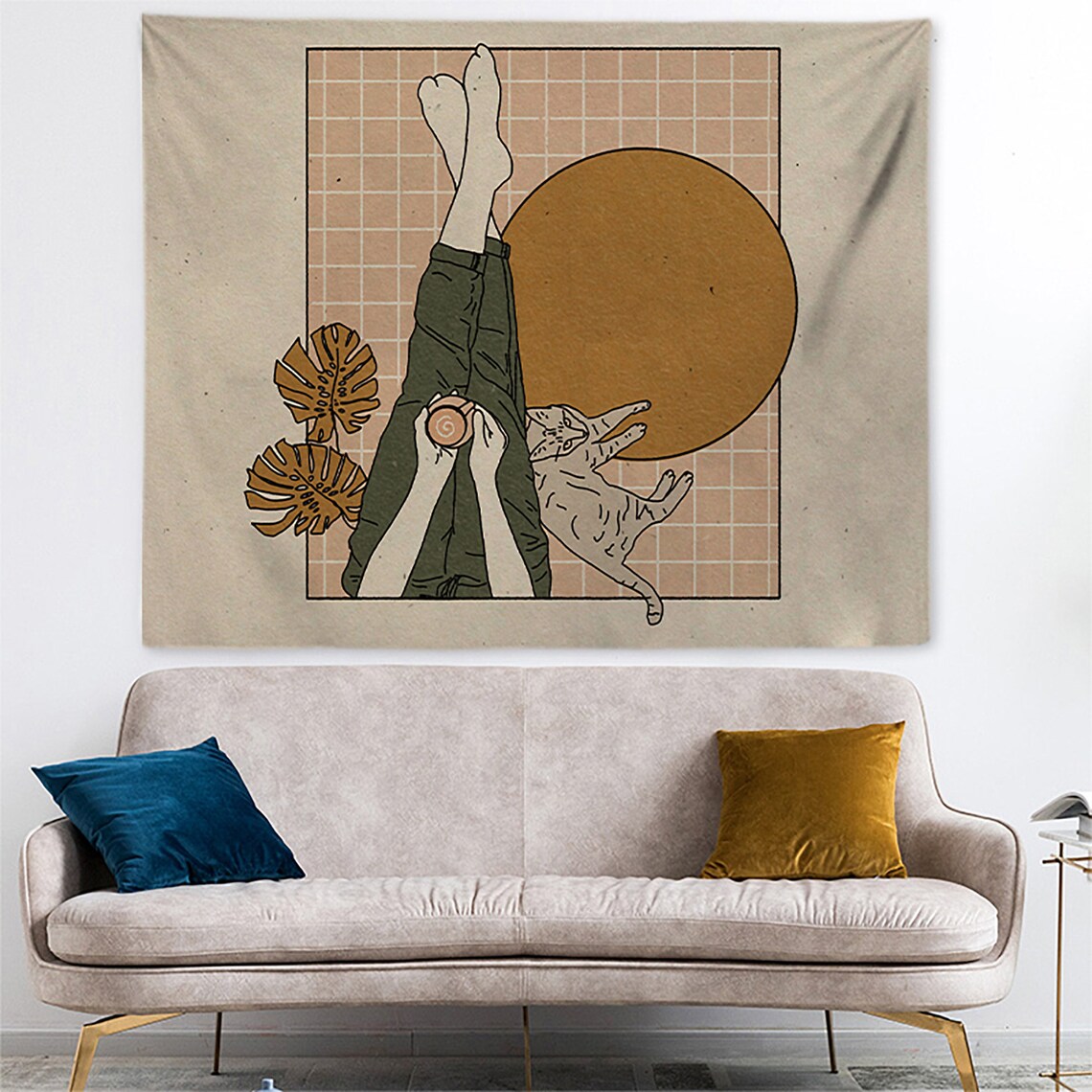 Vintage Tapestry Tapestry Wall Hanging Tapestry Aesthetic Etsy