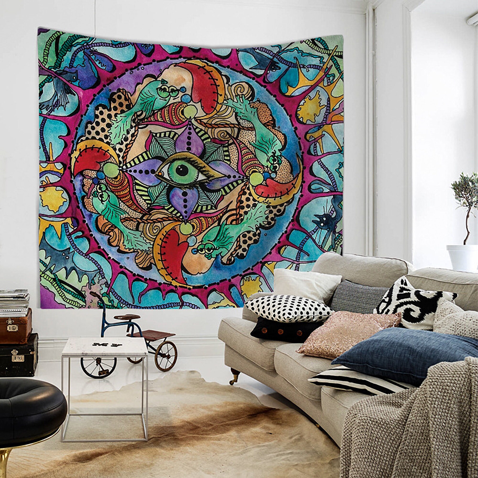Psychedelic Tapestry Tapestry Wall Hanging Tapestry Etsy