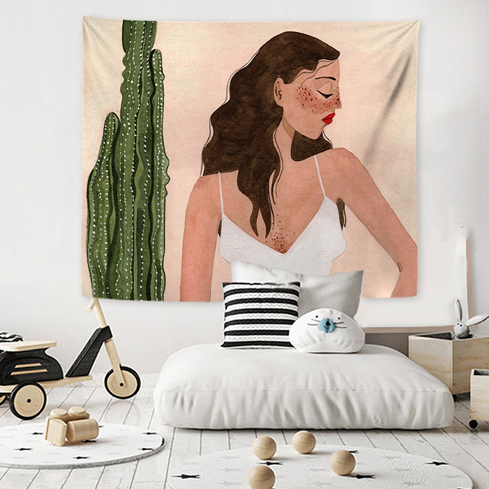 Flower Tapestry Girl Tapestry Tapestry Wall Hanging Etsy