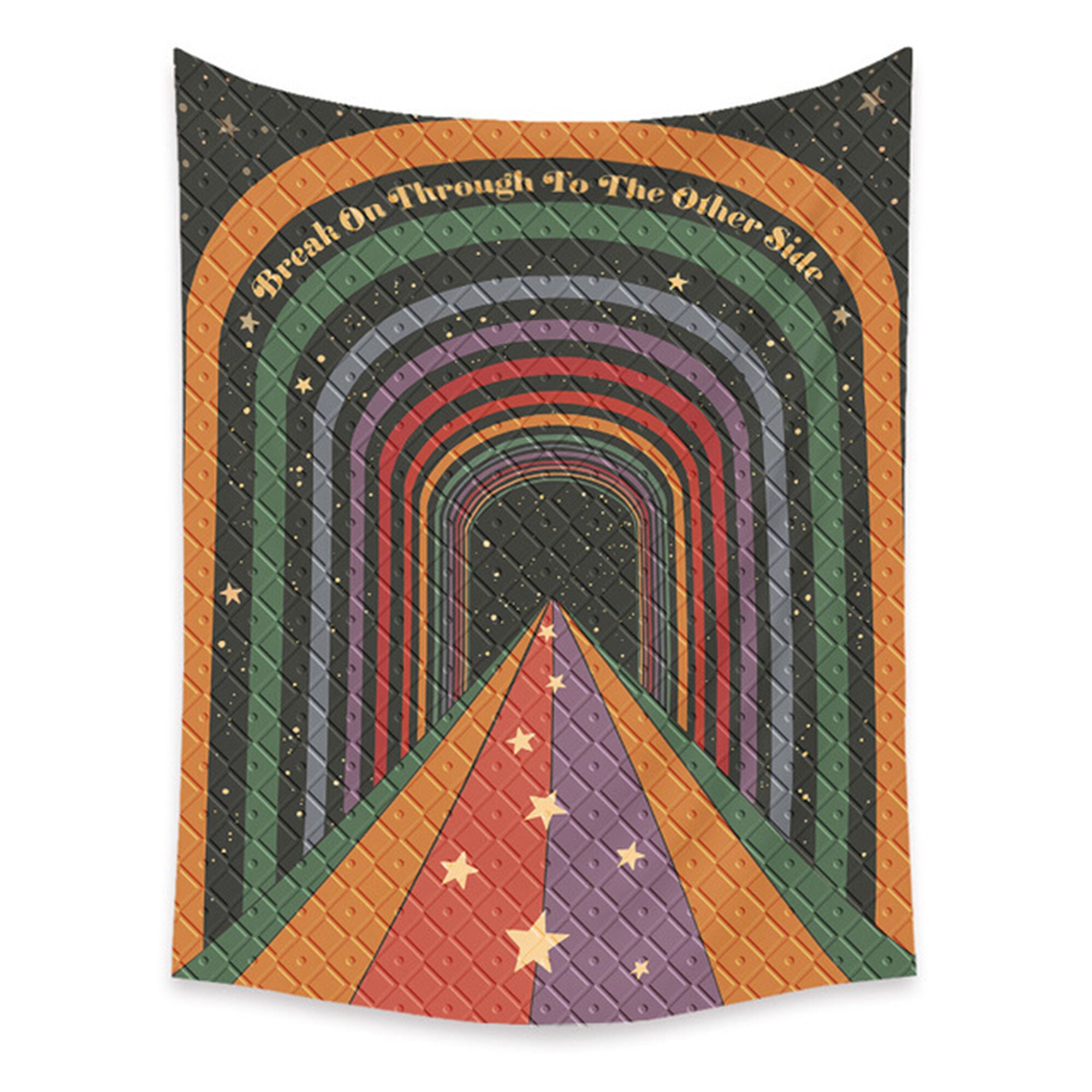 Vintage Rainbow Tapestry Bohemian Tapestry Wall Hanging Etsy