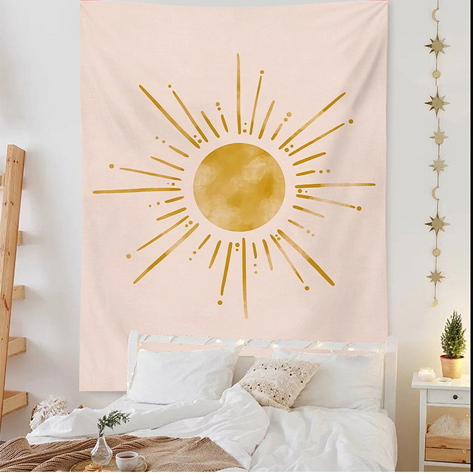 Vintage Sun Tapestry Line Tapestry Bohemian Decor Wall Etsy