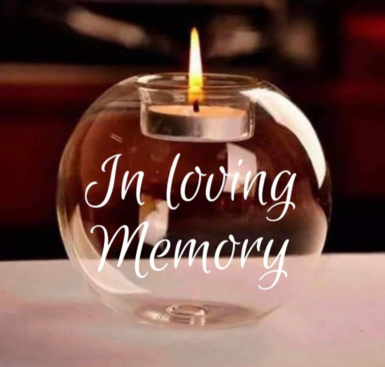 Personalised Candle Holder Keepsake Candle Memory Candle Etsy