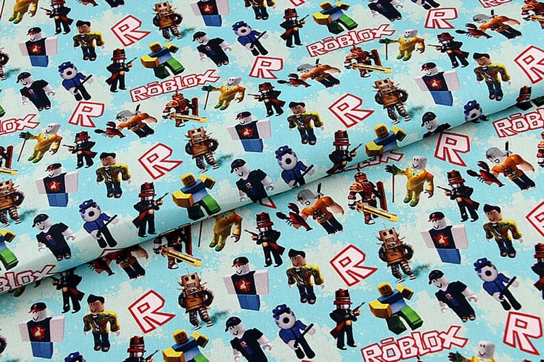 Roblox Fabric Cotton Cartoon Fabric Sewing Fabric Animation Etsy