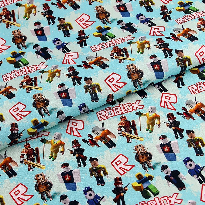 Roblox Fabric Cotton Cartoon Fabric Sewing Fabric Animation Etsy