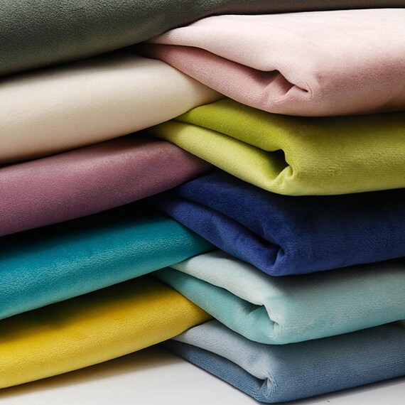 Velvet Fabric Upholstery Fabric Polyester Velvet Soft | Etsy