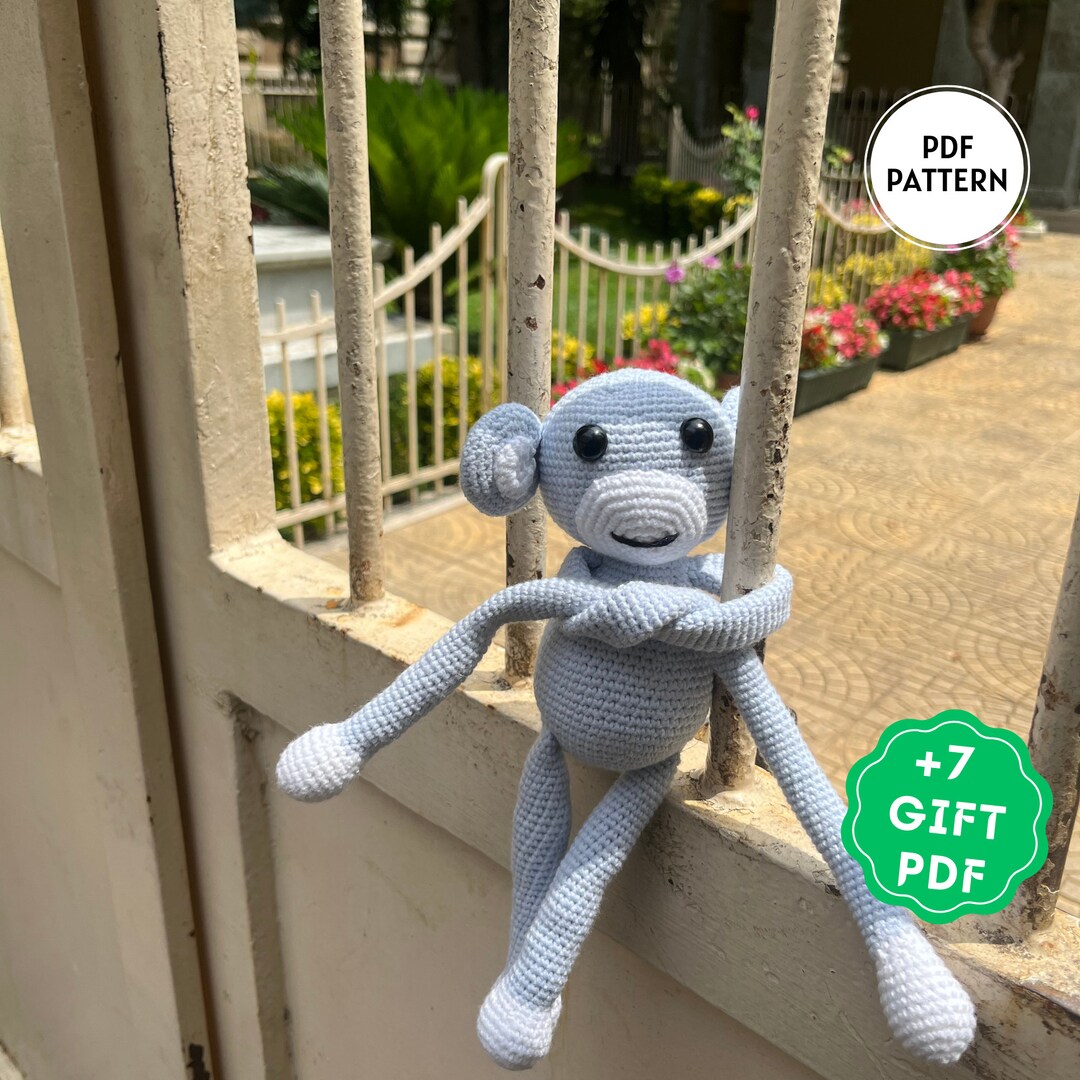 Monkey Curtain Tie Back Crochet Pattern Monkey Crochet Etsy