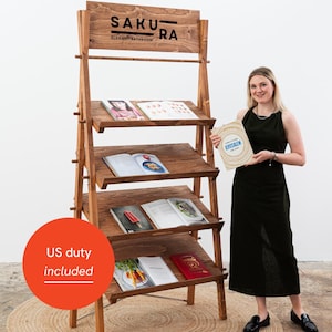 Display shelving VS-07-CF with slanted shelves for shops and fairs