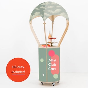 Custom Balloon Display Cart for Events & Trade Shows | Personalized Vendor Stand with Branding | VC-21-W-ML