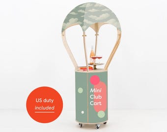 OUTLET | Custom Balloon Display Cart for Events & Trade Shows | Personalized Vendor Stand with Branding | VC-21-W-ML