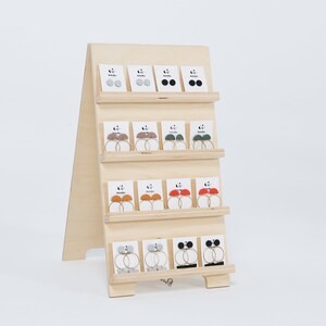 Porte-cartes en bois pour boucles d'oreilles VAB-02-A-NT | Boutique et exposition de foire artisanale