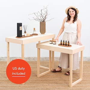 A set of 2 display nesting tables VC-15-NT, perfect as catering tables, checkout or gift wrapping station, tiered display table