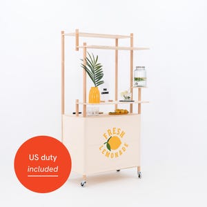 Collapsible Display Cart BC-04-W-NT for pop up shops, trade shows, events | natural color