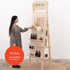 Portable A-frame shelving with pegboard VP-01-NT