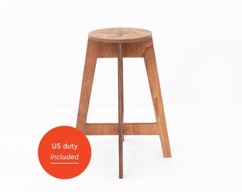 Bar stool 63cm high (24 3/4") VT-02-CF | coffee color
