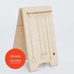 Necklace stand VAB-01-NT | wooden shop and craft fair display