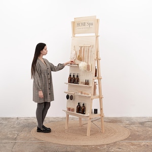 Portable A-frame shelving with pegboard VP-01-NT