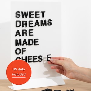 Magnetic Tabletop Sign Board White SAP-V-WT| Countertop Menu Display | Chalk Marker & Magnetic Letters Friendly | Shop, Café, Market Booth