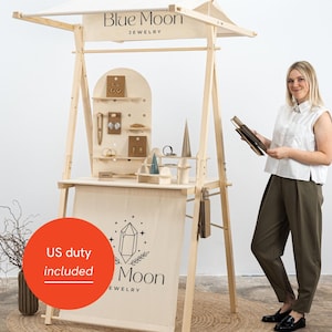 Vendor display stand VC-01-NT with front panel and sun canopy options