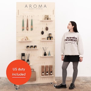 Pegboard Wall Display | Modular Portable Panel for Trade Shows, Events & Retail | VP-05-W-NT