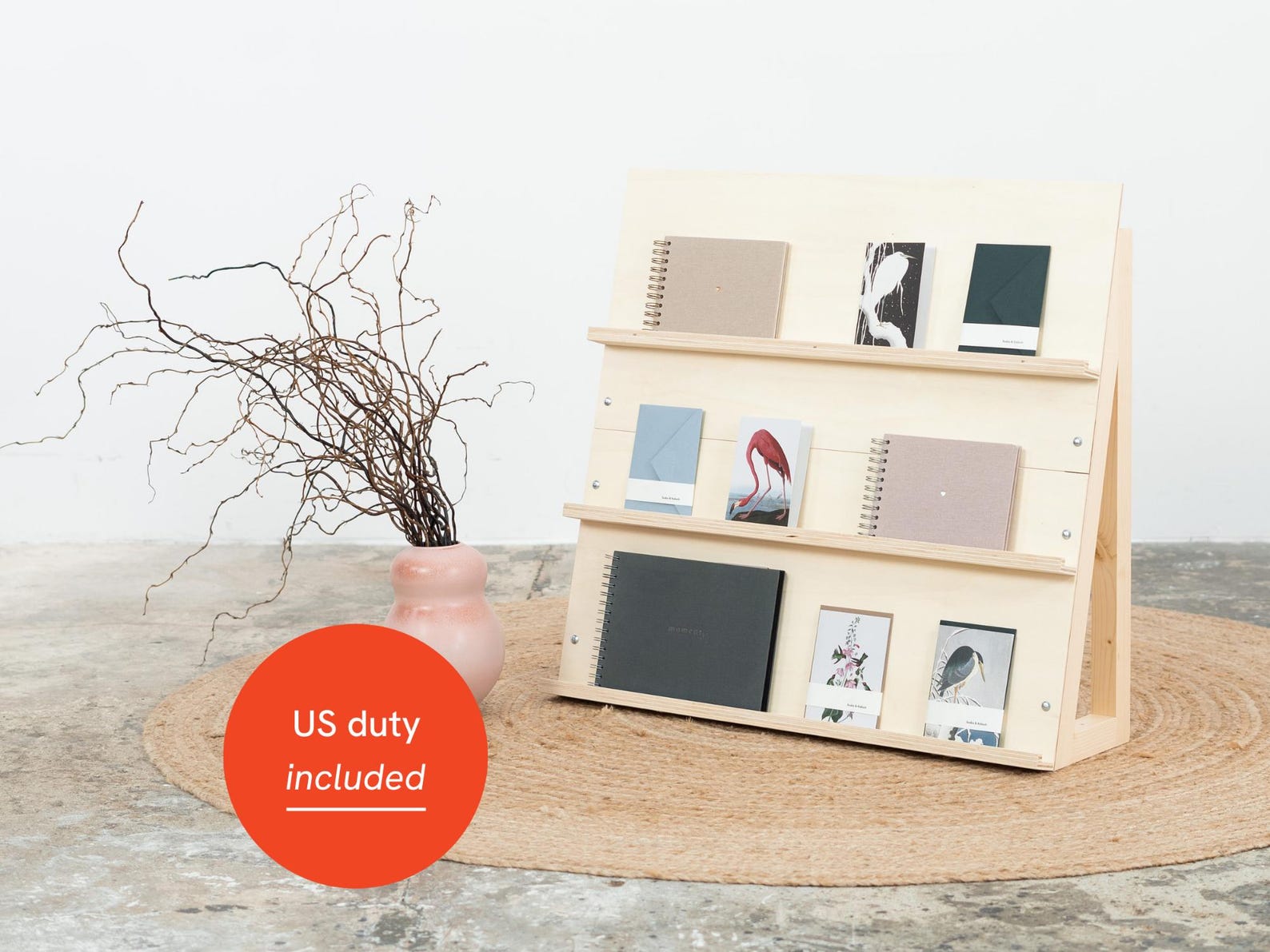 To Display Notebooks Wooden Display Stand for Notebooks VAN-02-NT, Books, Planners, Cards in ...